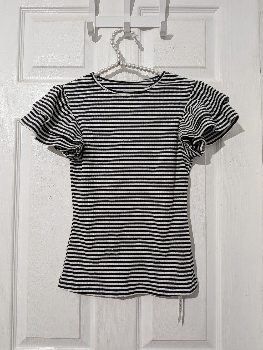 Commense Striped Ribbed Top - Picture 12 of 16